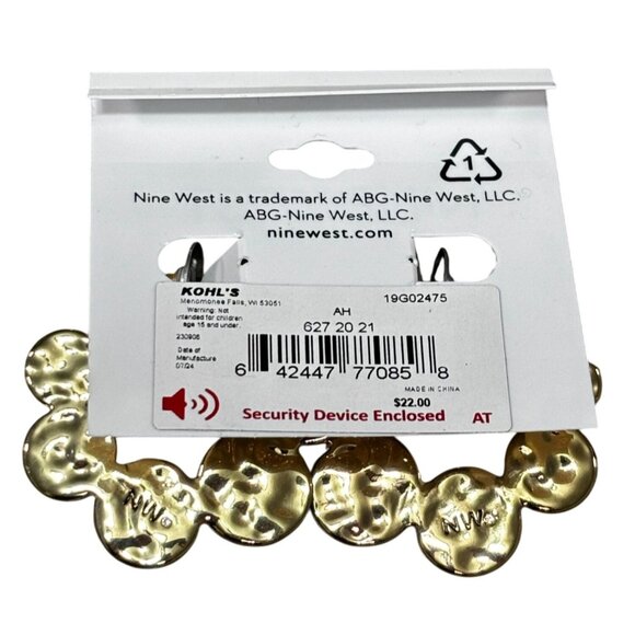 Nine West Gold-Tone Circle Drop Earrings - Picture 2 of 2